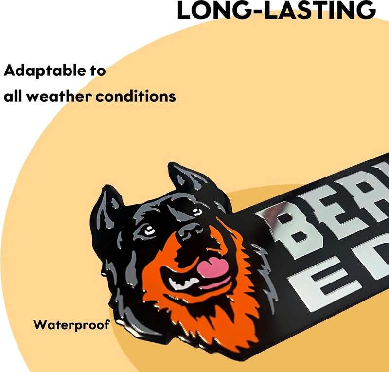 Queenik Dog Edition 3D Car Badge, Laser Cutting Metal Emblem, Cute Dogs Decals (Beauceron) - Image 2